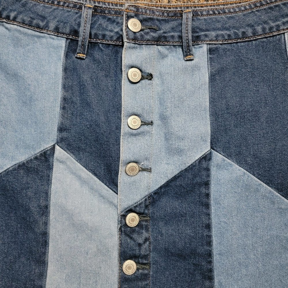American Eagle Outfitters Patchwork Denim Mini Sk… - image 3